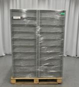 50x Tote Storage Boxes - L600 x W400 x H150mm