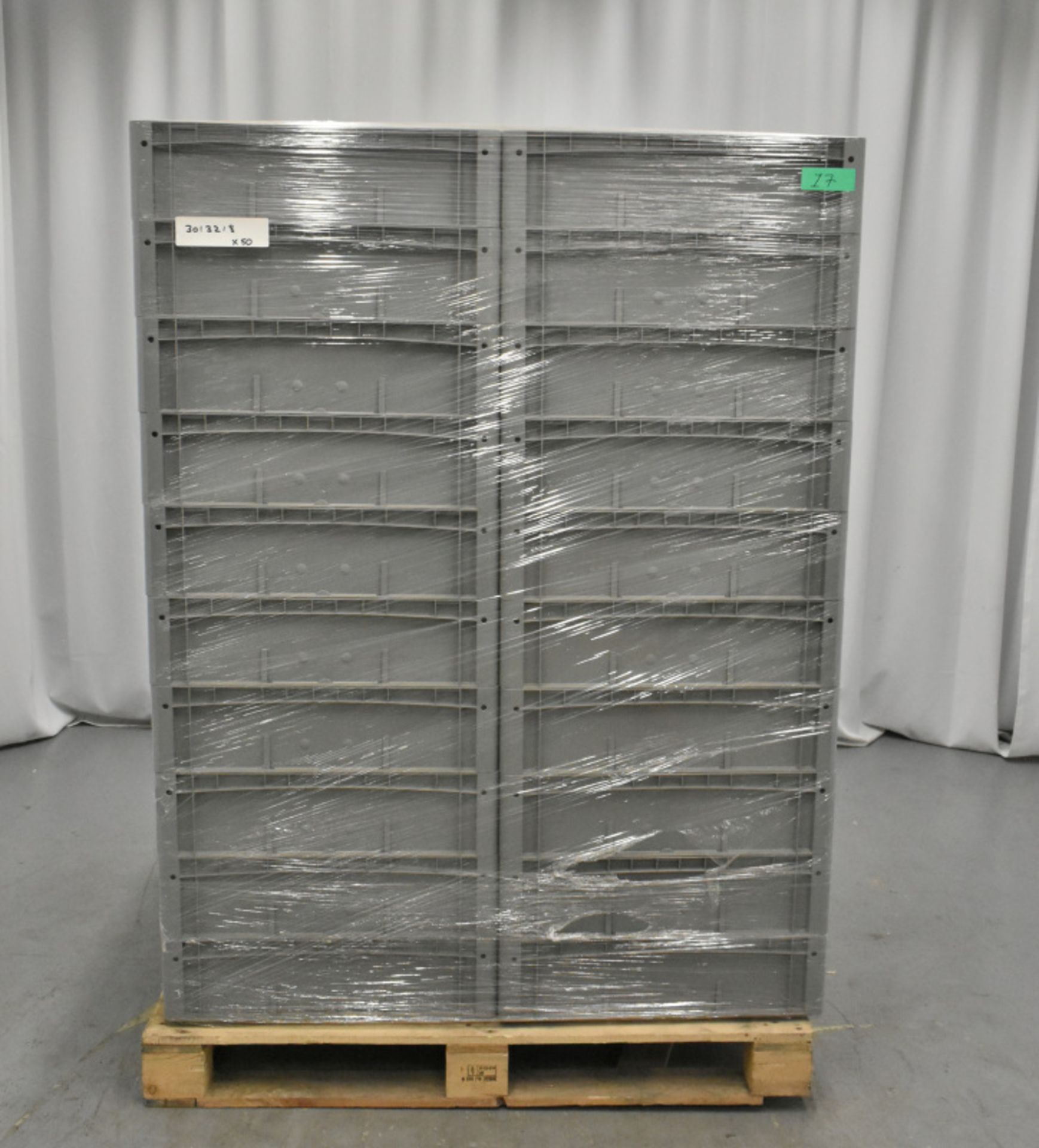 50x Tote Storage Boxes - L600 x W400 x H150mm