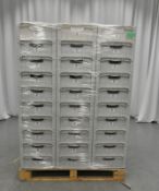 50x Tote Storage Boxes - L600 x W400 x H150mm