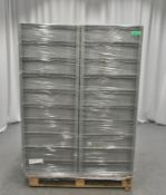 50x Tote Storage Boxes - L600 x W400 x H150mm