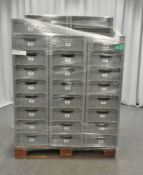 45x Tote Storage Boxes - L600 x W400 x H150mm