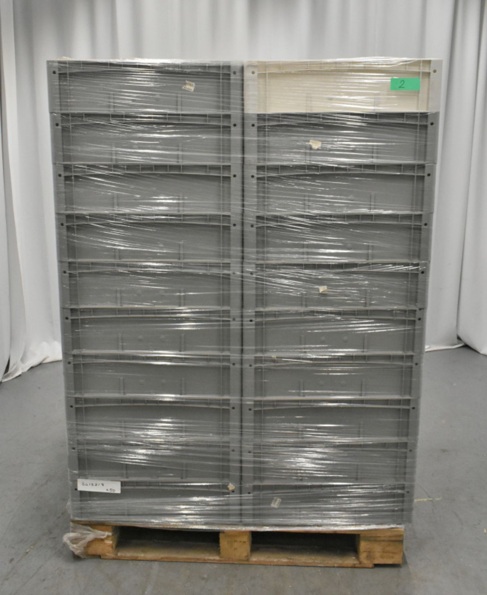 50x Tote Storage Boxes - L600 x W400 x H150mm