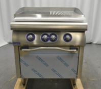 Bonnet Electric 1/2 Flat 1/2 Smooth Plate Griddle with Oven