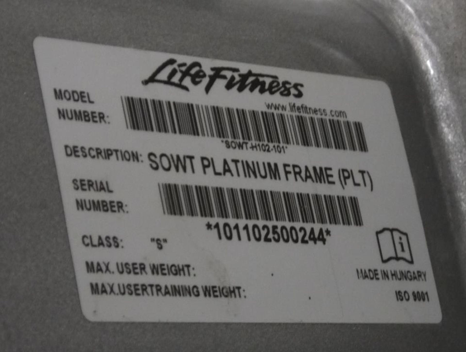 Life fitness plate rack - 6 branch - SOWT platinum frame - Image 5 of 5