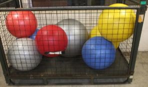 8x Professional exercise balls - STILLAGE NOT INCLUDED