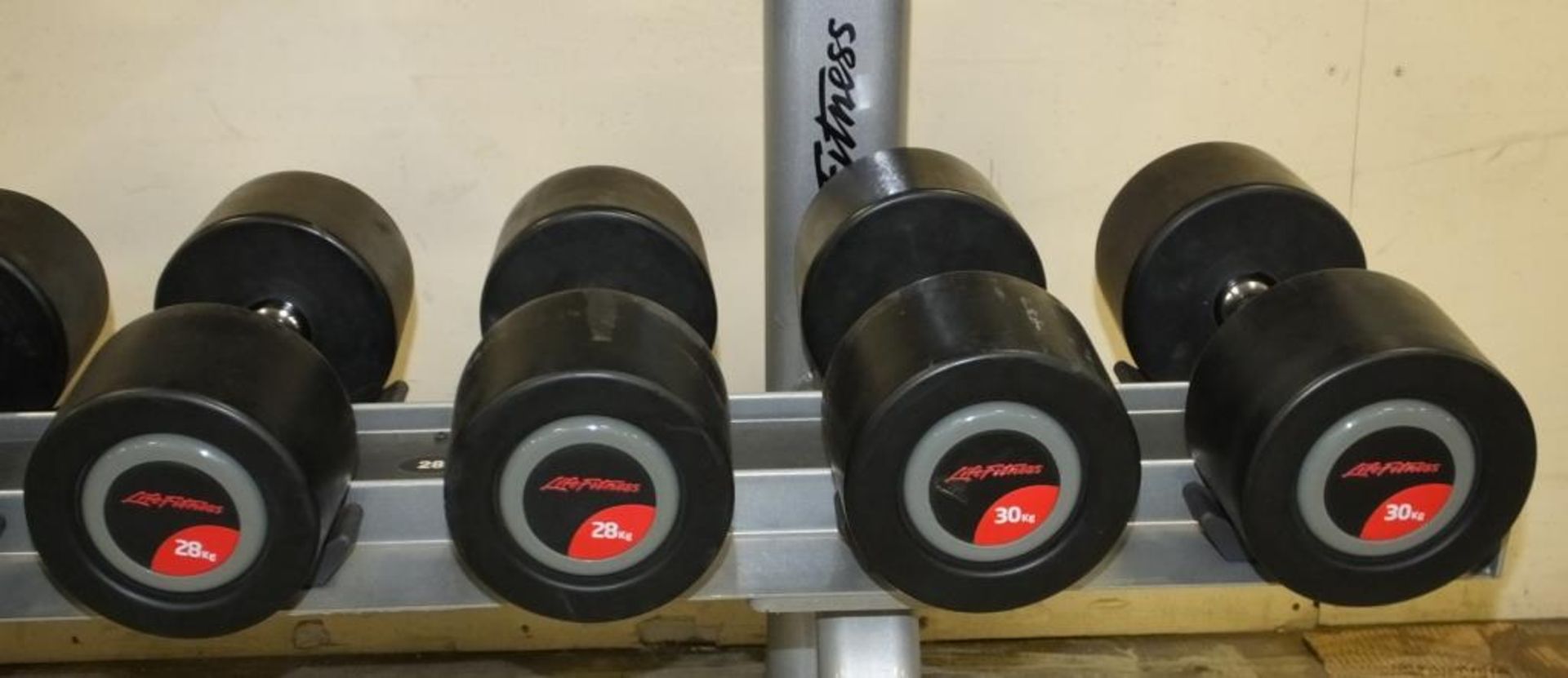 Life Fitness complete dumbbell set on rack - pairs of - 12kg, 14kg, 16kg, 18kg, 20kg, 22kg and more - Image 7 of 14