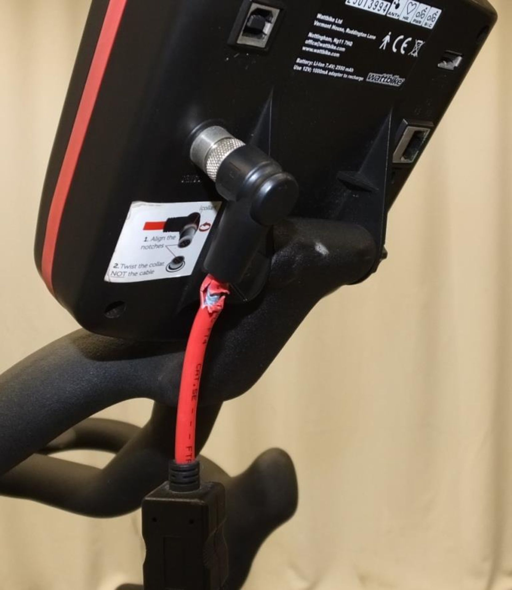 Wattbike Trainer Training Exercise Bike - console powers up - functionality untested - bent cable - Image 5 of 7