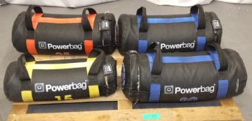 4x powerbags - 1x 15kg, 2x 20kg, 1x 25kg