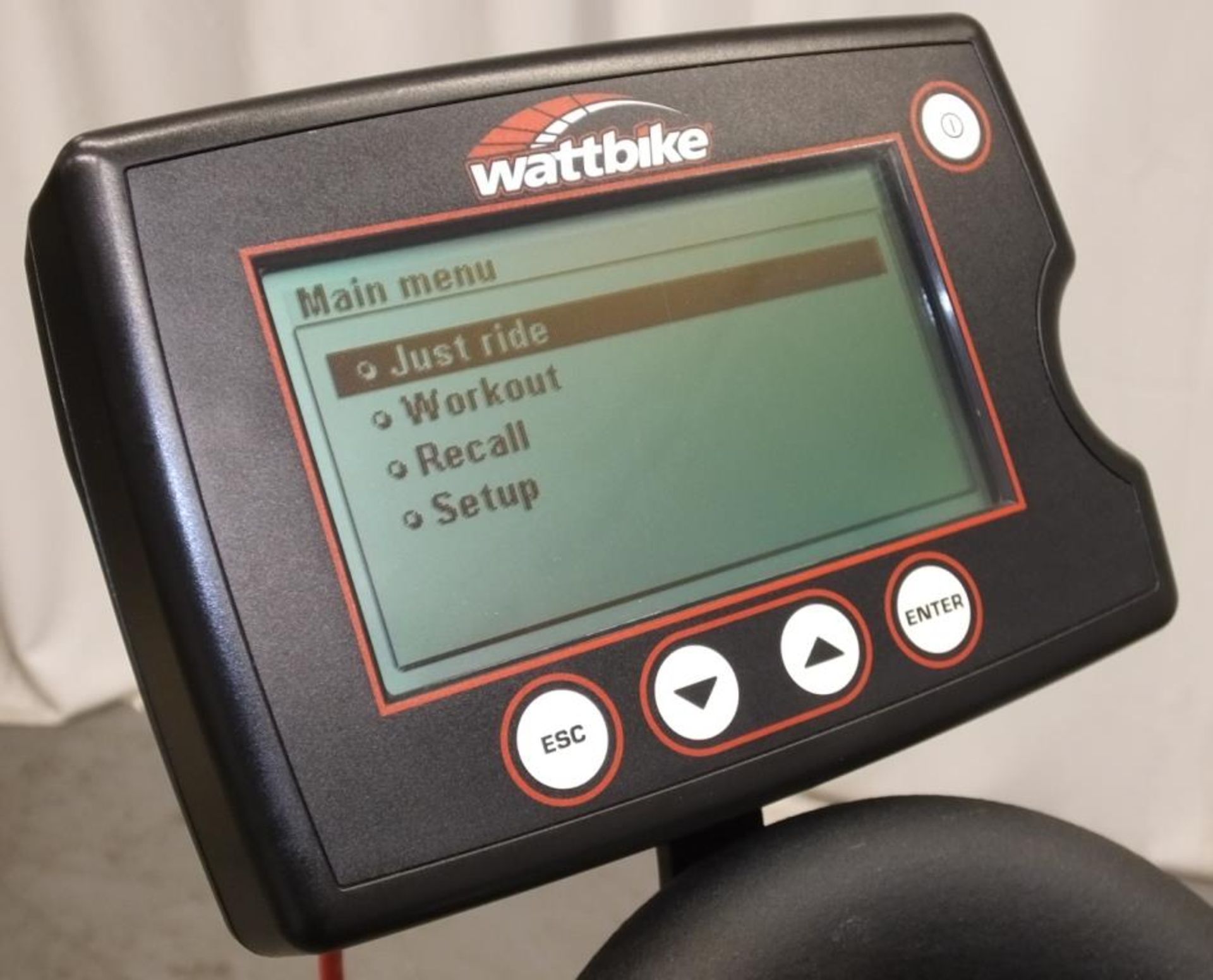 Wattbike Training Exercise Bike - console powers up - functionality untested - damage to cup holder - Image 6 of 6