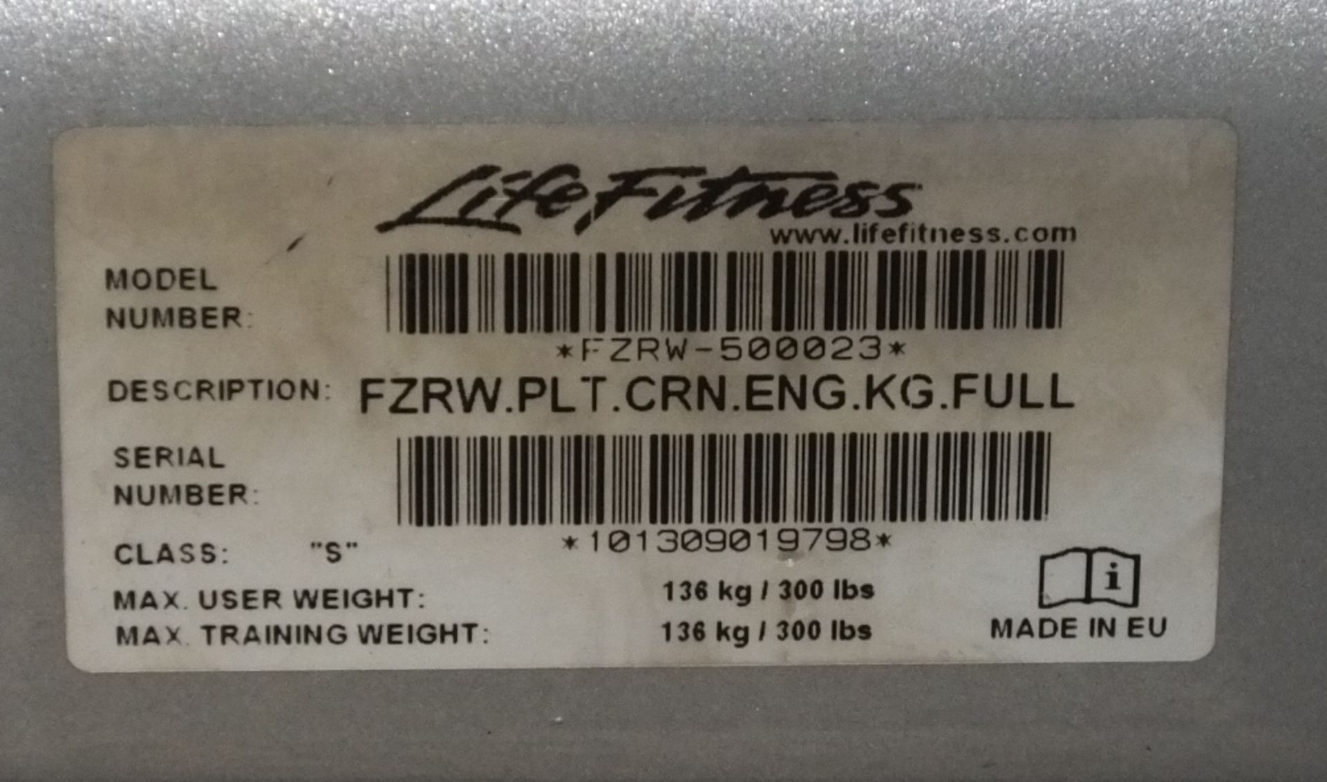 Life Fitness FZRW Row/Rear Deltoid Machine - Image 4 of 10