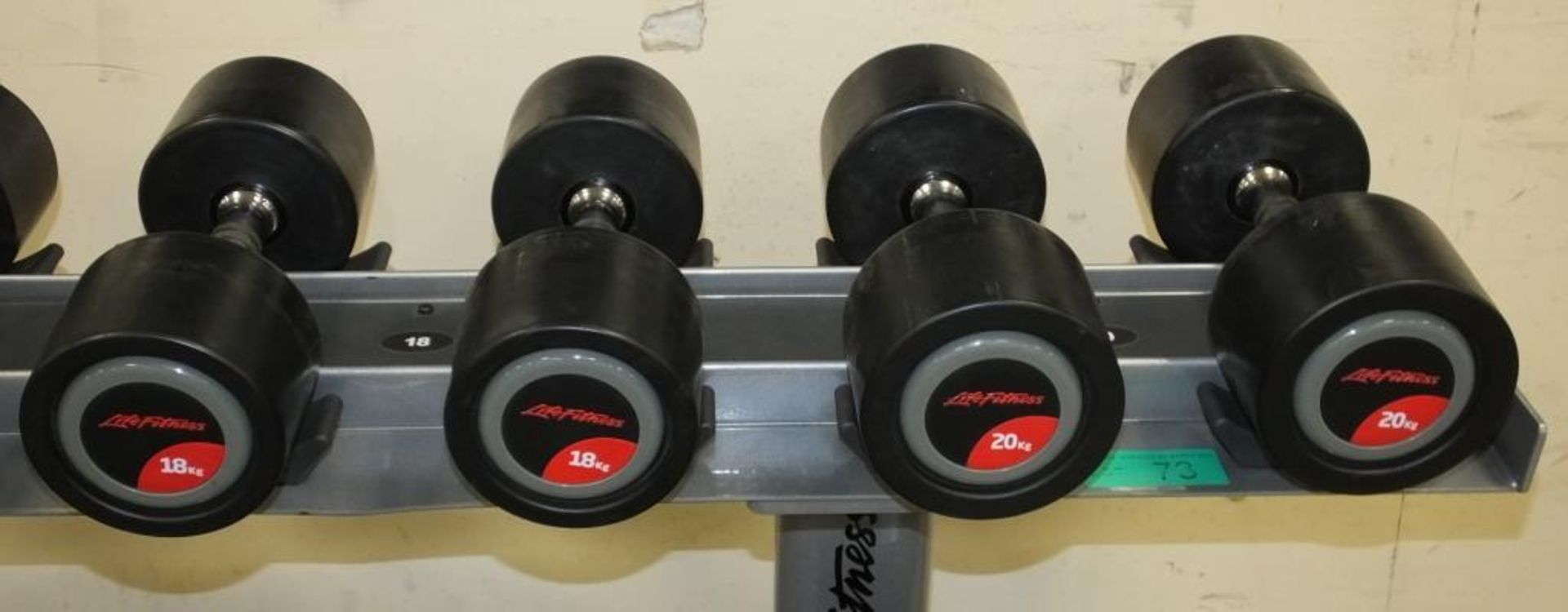 Life Fitness complete dumbbell set on rack - pairs of - 12kg, 14kg, 16kg, 18kg, 20kg, 22kg and more - Image 4 of 14