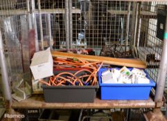 Various Laboratory Equipment - bunsen burners, digital stop clocks, wooden rulers, plastic experimen