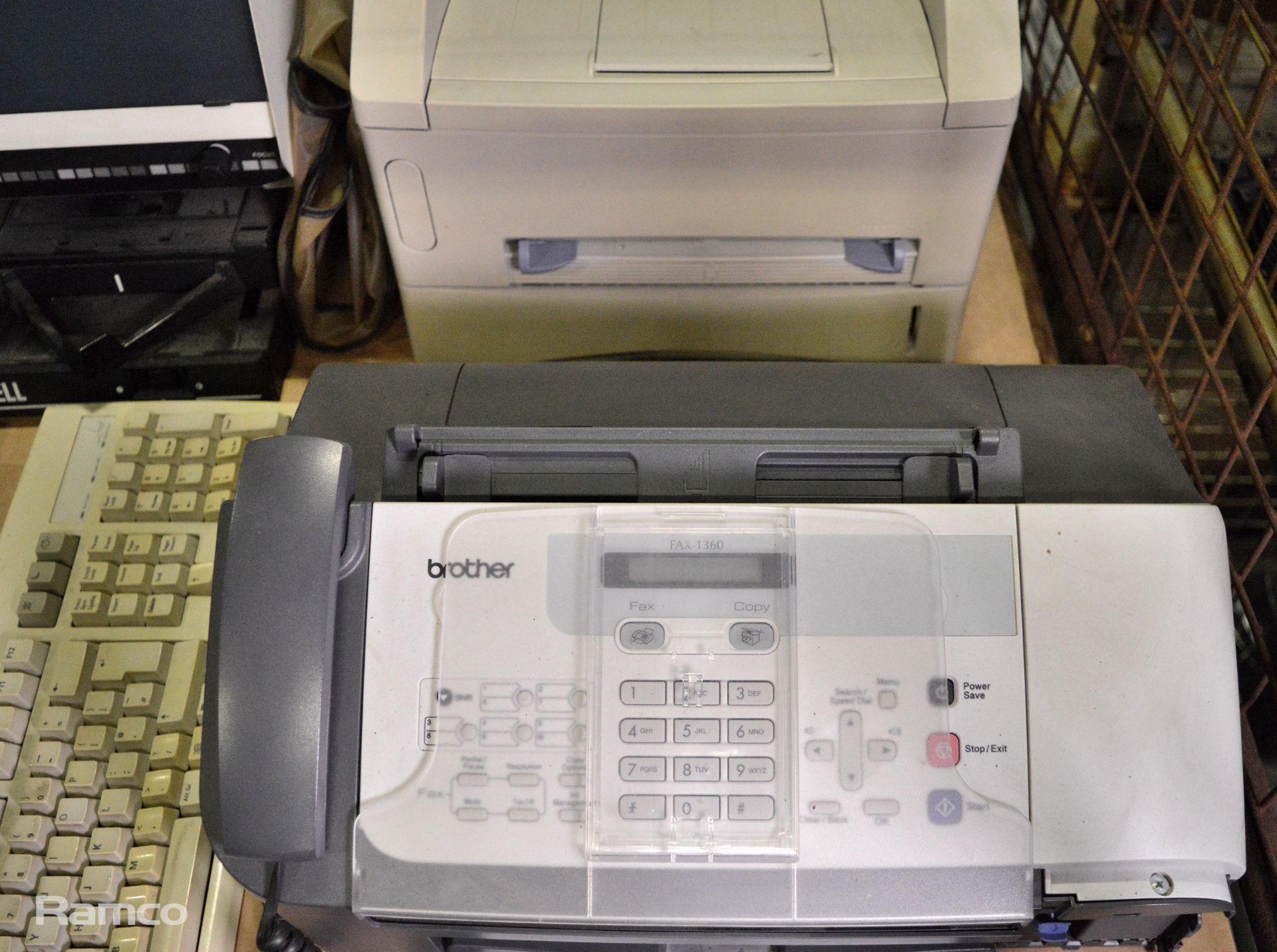 Bell & Howell microfiche reader, 2x Fax machines, desk phones, Avaya IP500 V2 network hub - Image 6 of 7