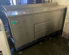 Stainless Steel Counter Food Storage and Preparation Unit - L2050 x D625 x H900mm