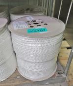 2x White Poly Fibrous Rope - 220M x 9mm - NSN 4020-99-2120-8692