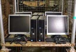 4x Dell 360 Optiplex Computers, Keyboards, HP Monitors