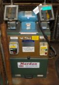 Wolf double headed grinder type 8726 - serial 1035789 544 with Mardon extraction unit