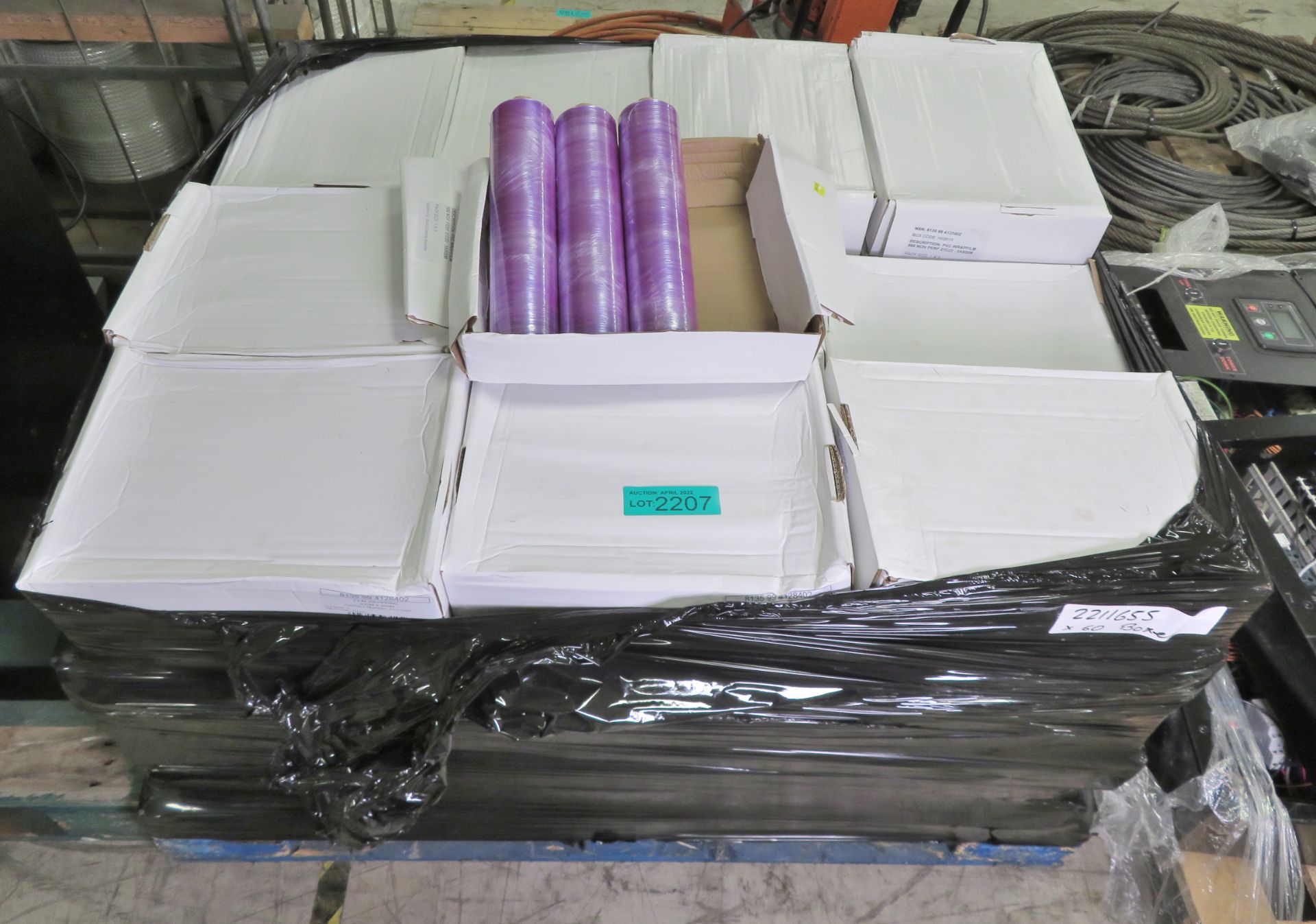 60x Rolls of PVC Cling Film 500m