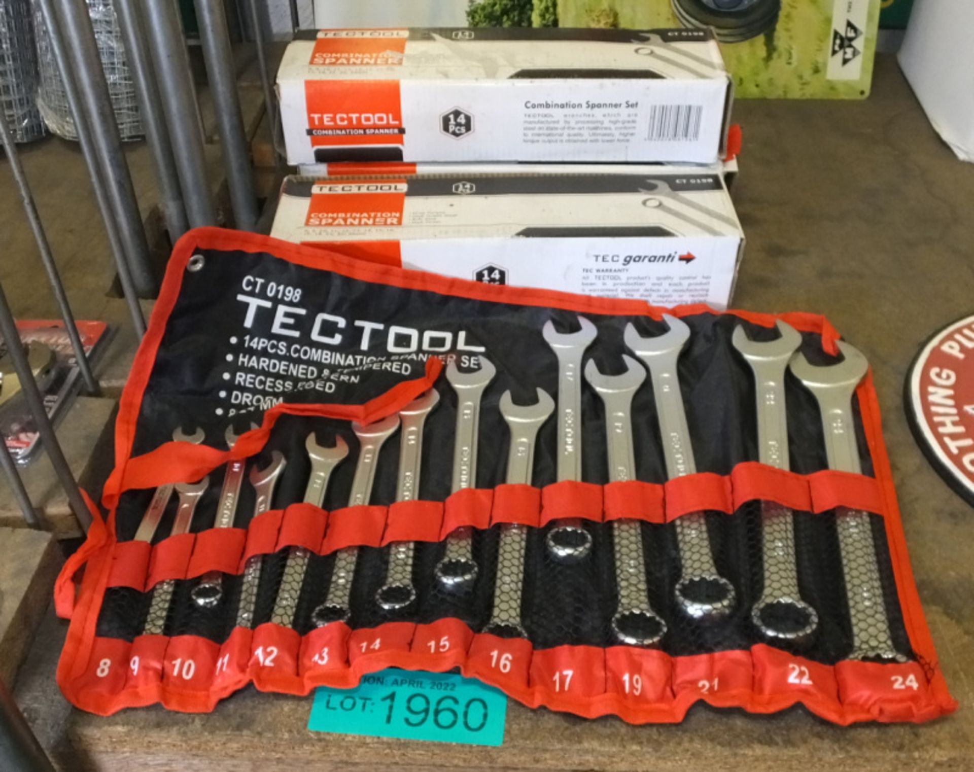 3x Tectool 14 piece combination spanner sets