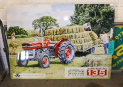 Tin sign 700mm x 500mm - Massey Ferguson 135 tractor