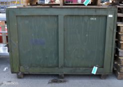 Green Wooden Shipping Crate L 1530mm x W 1230mm x H 1080mm