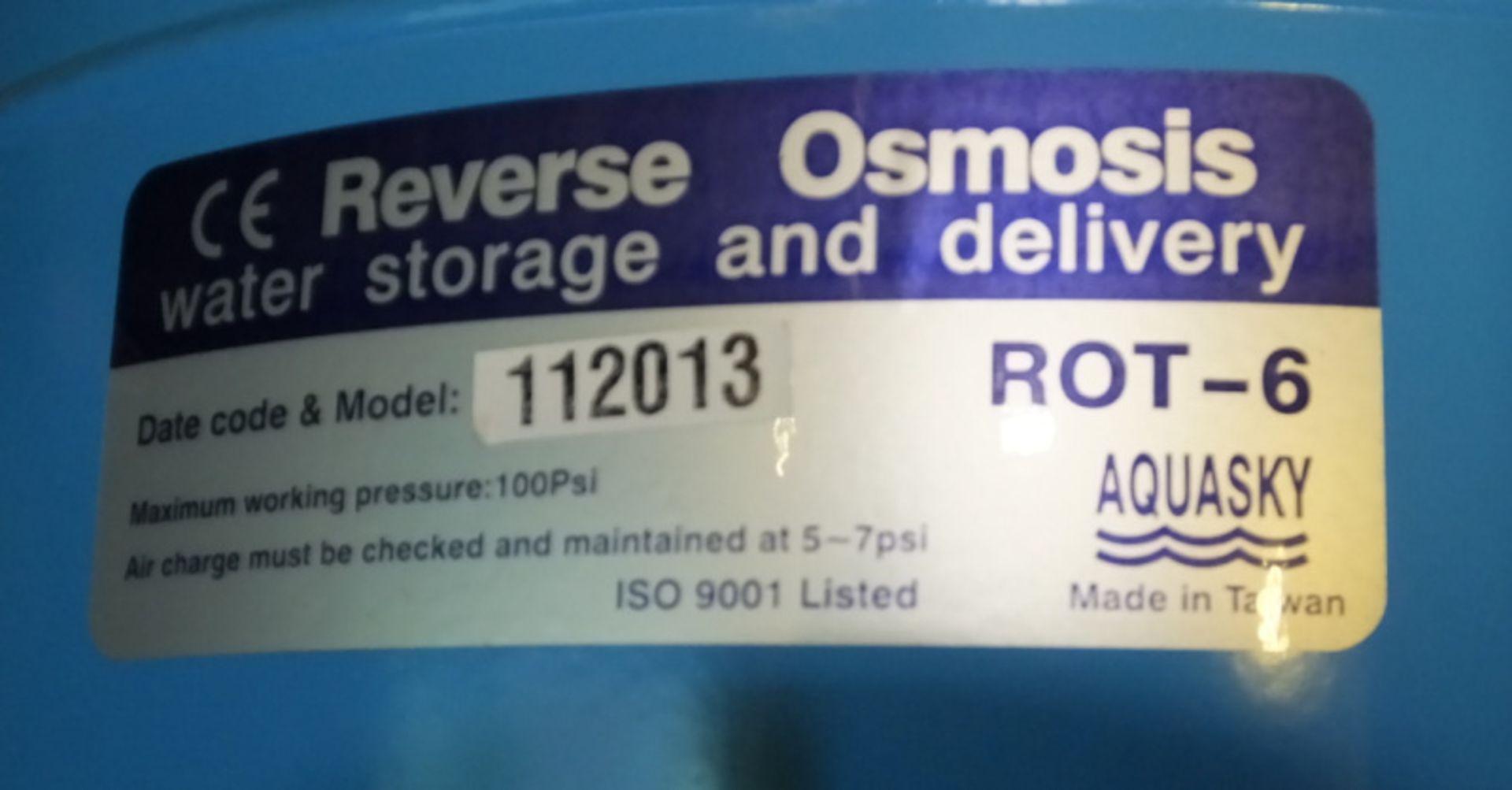 Various Dishwasher Trays, Aquasky Water Storage reverse osmosis tank - Image 4 of 4