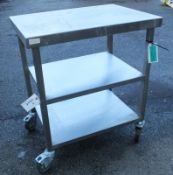 Stainless Steel Trolley L 500mm x W 710mm x H 800mm
