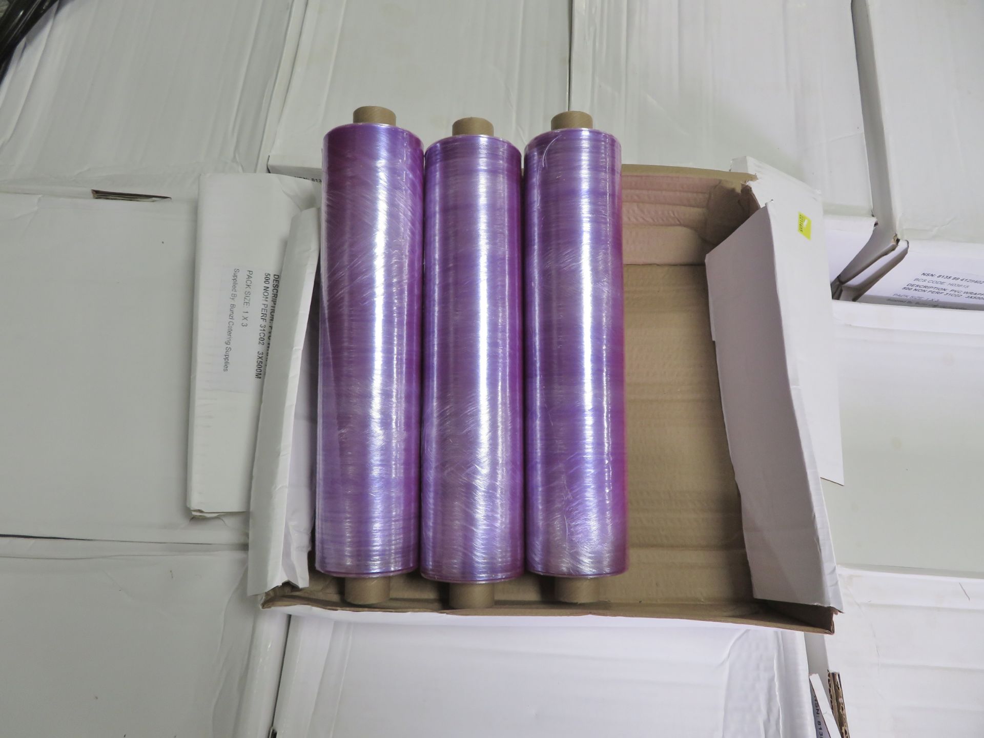 60x Rolls of PVC Cling Film 500m - Image 2 of 2