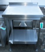 Stainless Steel Preparation Station With Drawer - L 700mm x W 640mm x H 950mm