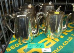 4x EPNS Large Teapots