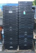 68x Paxton Black Stackable Plastic Containers L 600mm x W 400mm x H 290mm