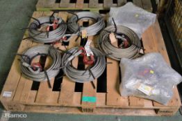 7x Tirfor jack wire rope coils - 20M