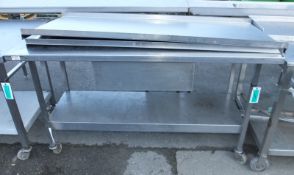 Stainless Steel Worktop With Wheels & Drawer L 1500mm x W 750mm x H 900mm