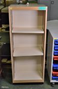 Wooden Adjustable Bookcase - W 500mm x D 300mm x H 1240mm