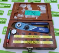 Erma Buchanan Crimping Tool Kit In A Wooden Box