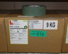 Scapa 3302 PRO Olive Green - 50mm x 50M - 16 rolls per box - 2 boxes