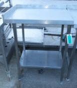 Stainless Steel Corner Table L 750mm x W 600mm x H 970mm