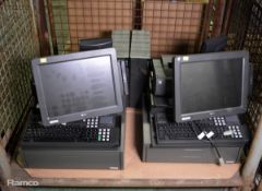 2x NCR Shop Register Electric Till assemblies with Barcode Function