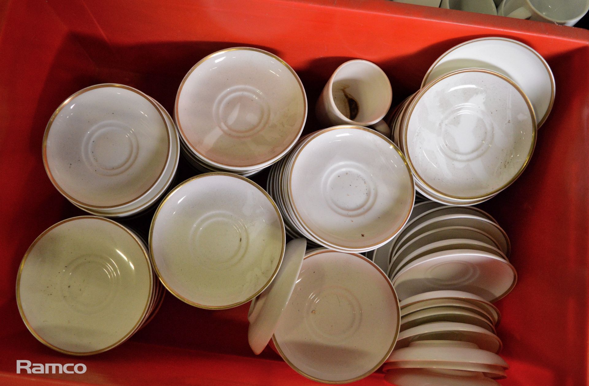 Various Crockery, White Tea & Coffee Cups & Saucers - Image 8 of 9