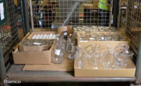 64x Salt & Pepper Pots, 27x Glasses, 9x Water Jugs, 45x Wine Glasses, 6x Shot Measures