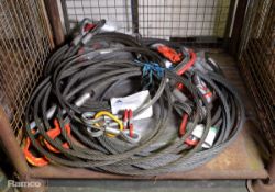 6x Cable Wire Rope 2-Legged Slings