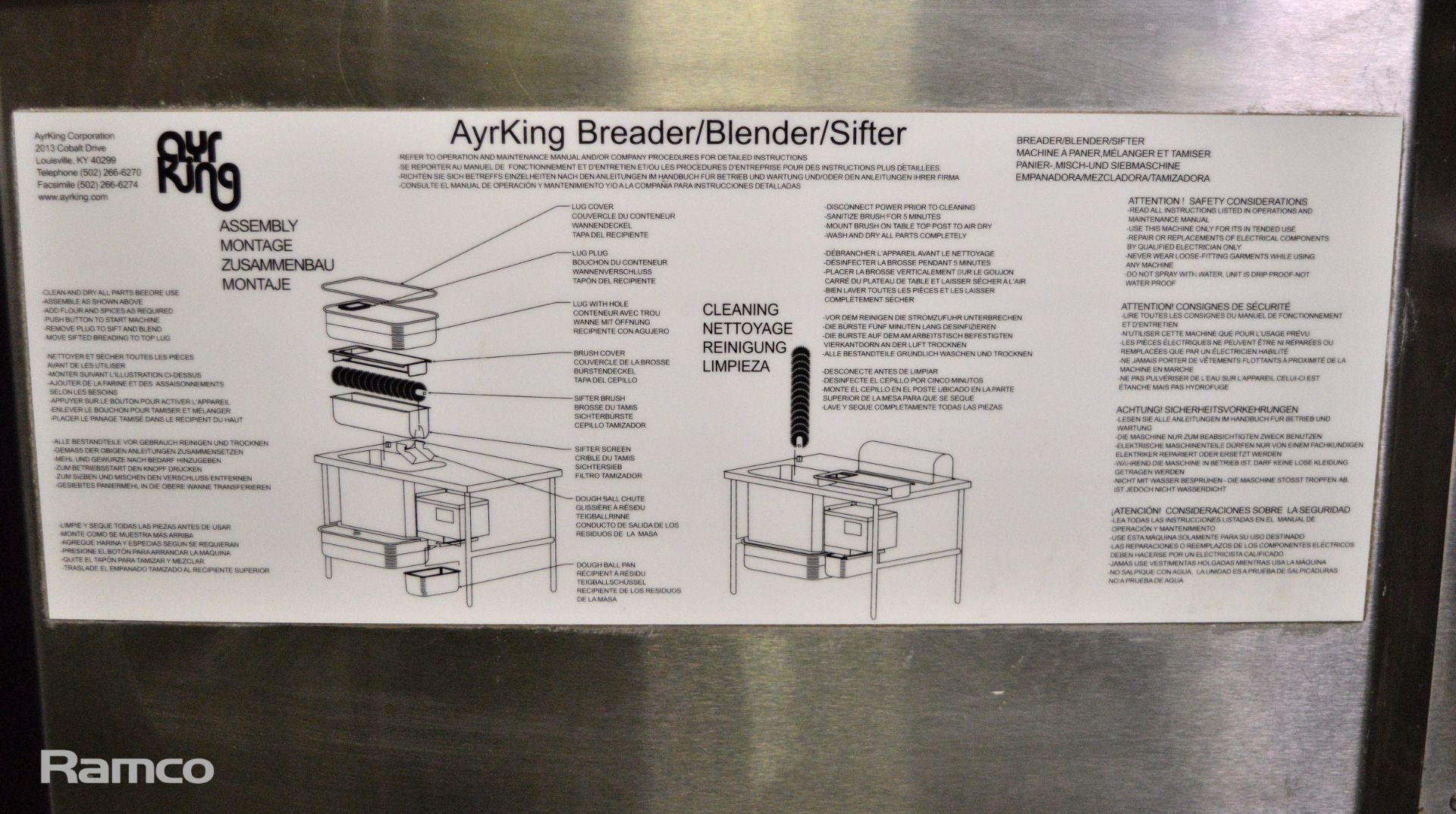 AyrKing Breader / Blender / Sifter L 1225mm x W 760mm x H 920mm - Image 3 of 6