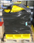 38x Yellow Plastic Tote Boxes