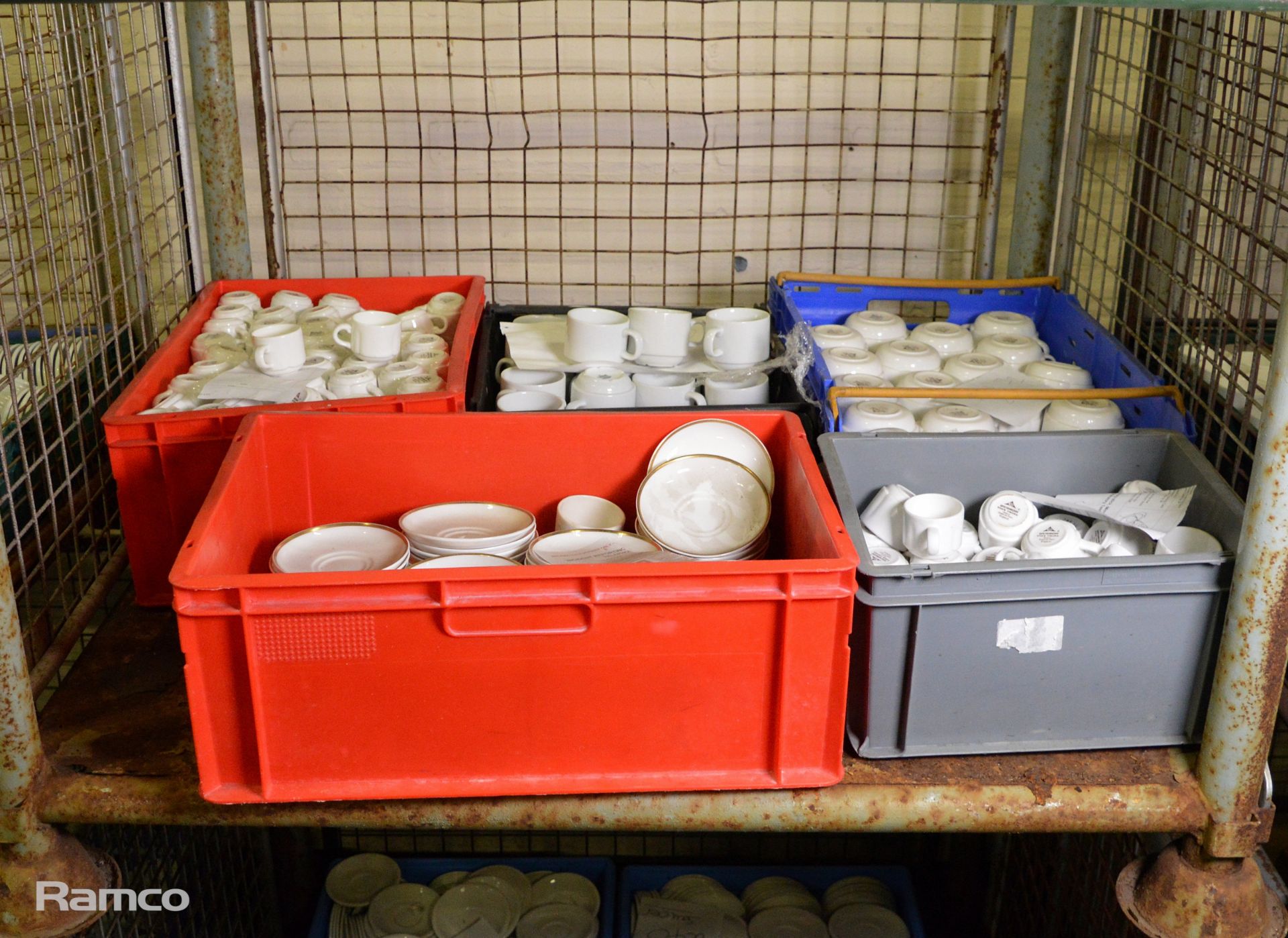 Various Crockery, White Tea & Coffee Cups & Saucers