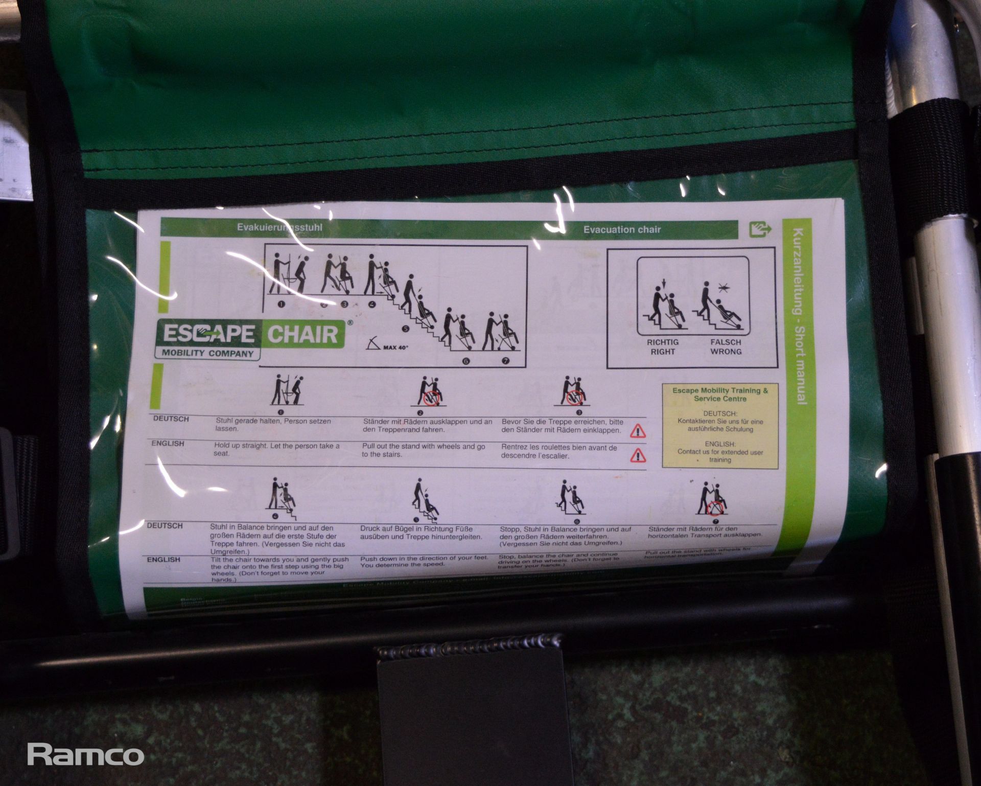 Escape Mobility Green Evacuation Chair - Image 3 of 3