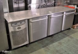 Foster 3-Door Chiller Cabinet Counter L 2480mm x W 820mm x H 870mm