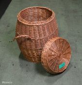 Large Wicker Basket with Lid