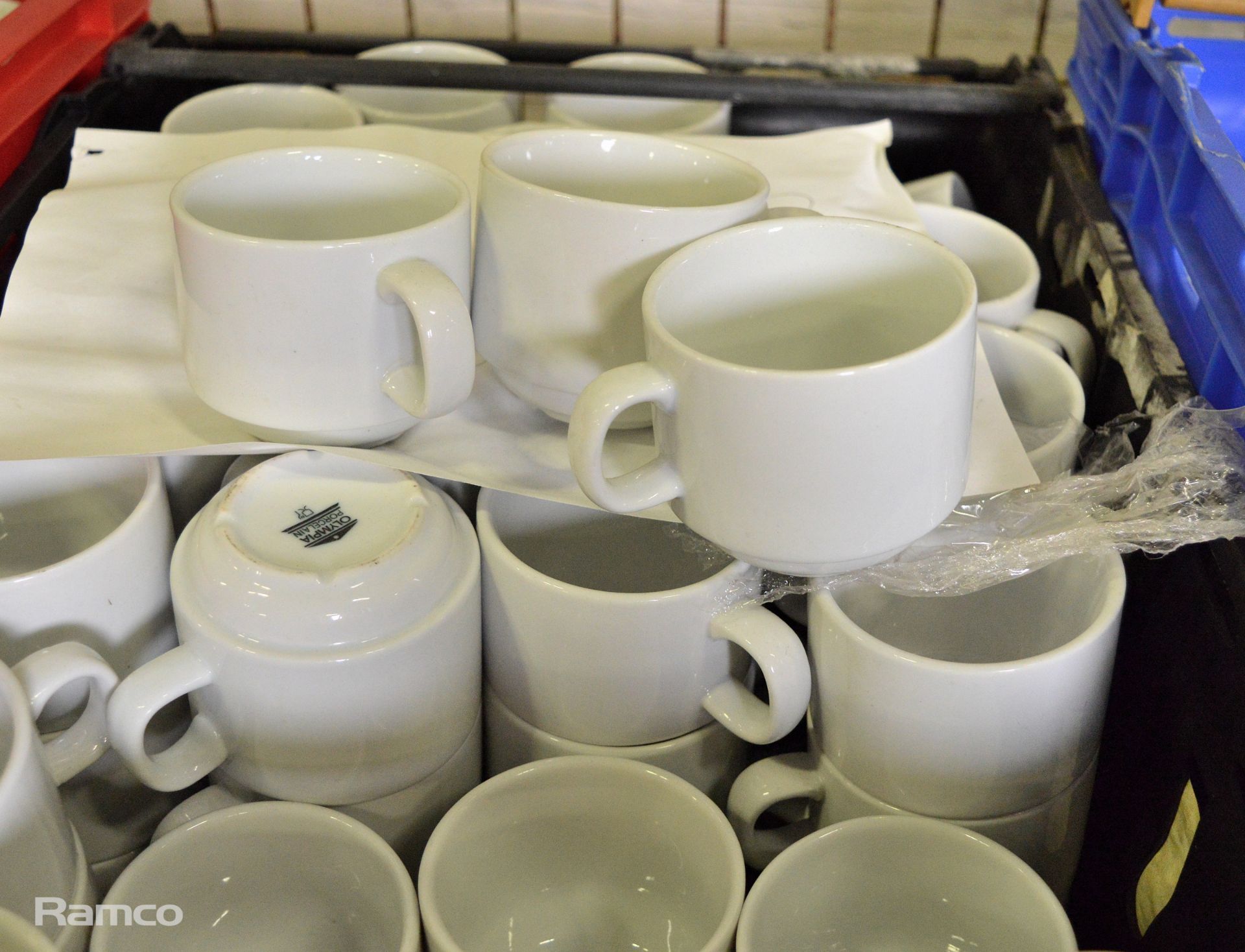 Various Crockery, White Tea & Coffee Cups & Saucers - Image 3 of 9