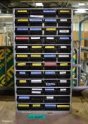 Small Parts Cabinet With Electronic Components - W 305mm x D 115mm x H 550mm