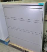 4 Drawer Grey Filing Cabinet L 1070mm x W 460mm x H 1330mm